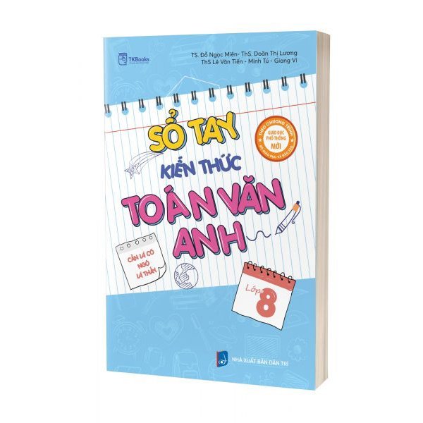 Sách - Sổ tay kiến thức Toán - Văn  - Anh lớp 8