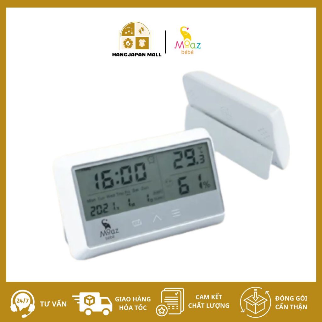Thiết bị đo độ ẩm và nhiệt độ trong nhà Moaz Bebe MB027