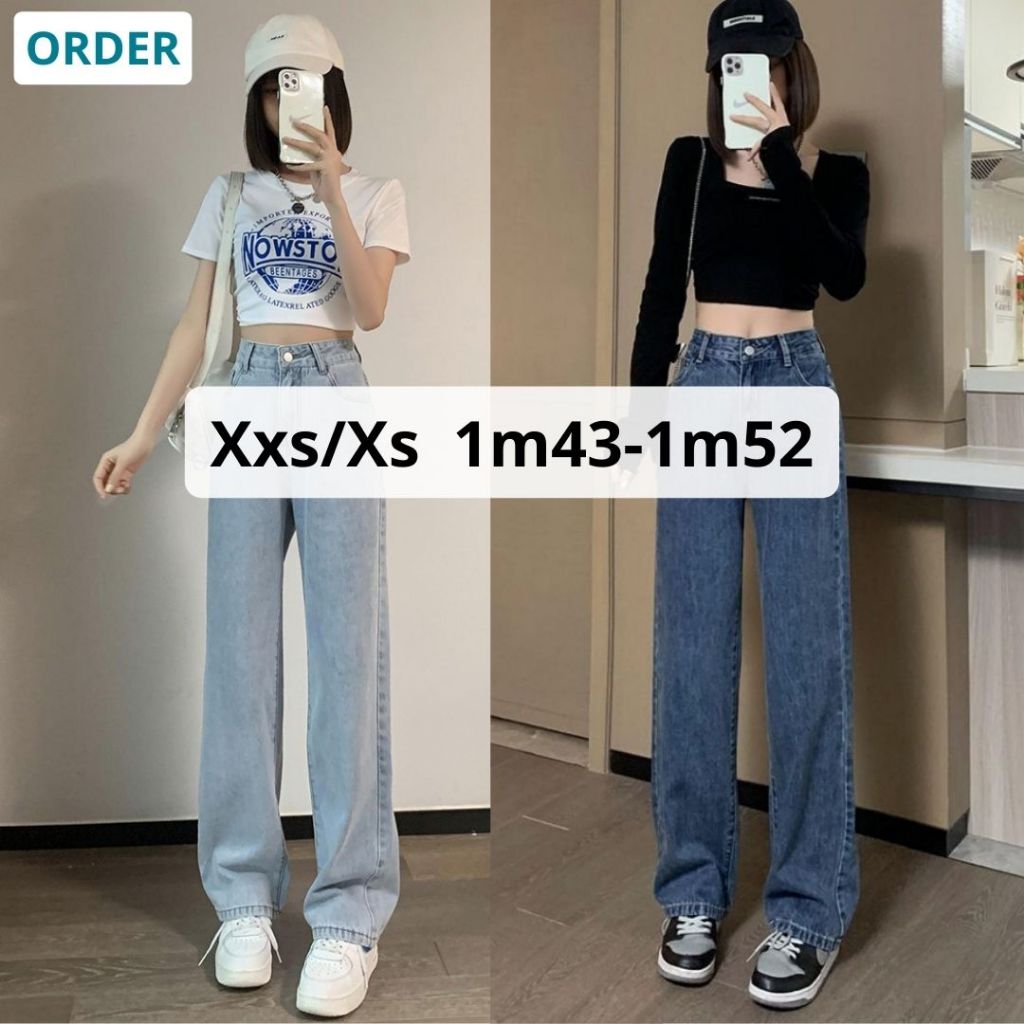 Order. Quần jean suông size nhỏ eo từ 58, Quần jean Xxs, Xs (QJ102)