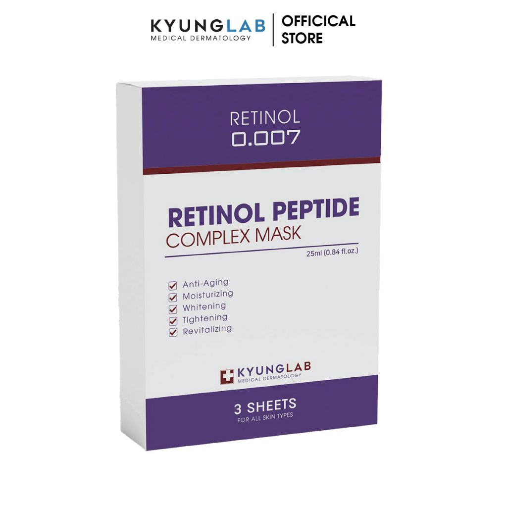 Hộp mặt nạ retinol KyungLab Peptide Complex Mask 3 miếng | Wings Shop