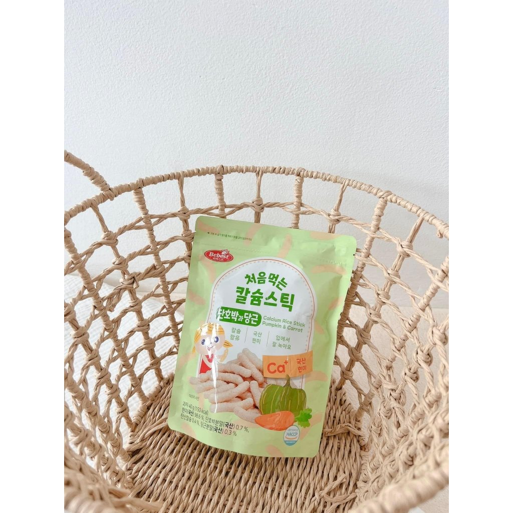 BÁNH GẠO QUE BEBEST BỔ SUNG CANXI + Sắt cho bé date 11/2024