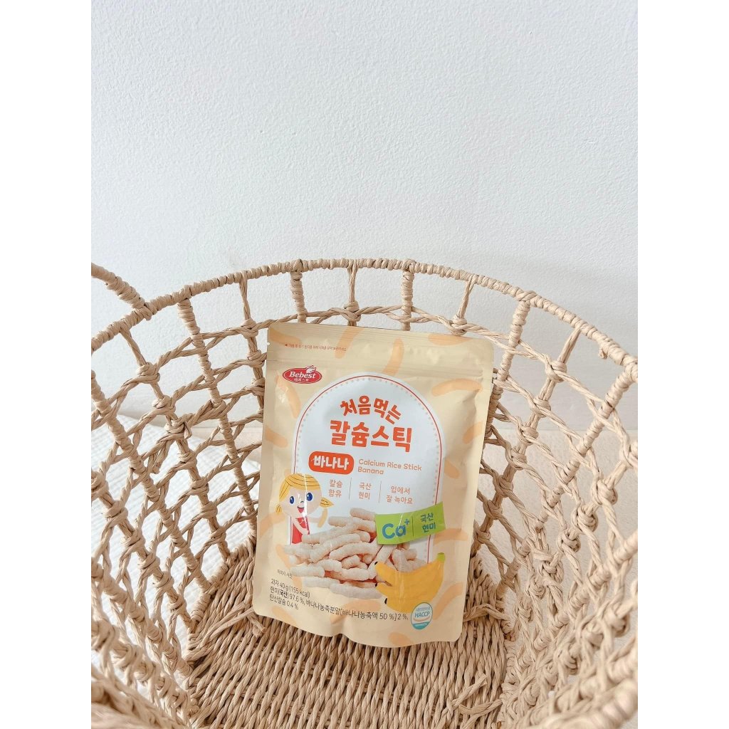 BÁNH GẠO QUE BEBEST BỔ SUNG CANXI + Sắt cho bé date 11/2024