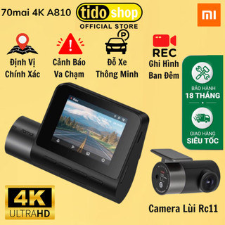 Camera hành trình 70mai 4K A810 HDR, Tích hợp camera trước và camera lùi RC11, Tích hợp định vị, phu_kien_hn_chinh_hang