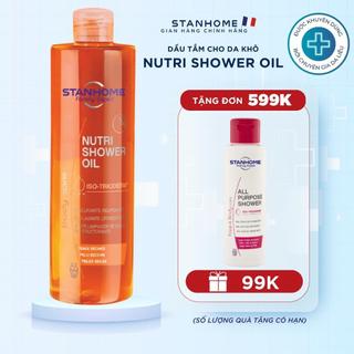 Dầu tắm cho da khô, nhạy cảm Stanhome nutri shower oil 400ml/chai- hạn 08.2024