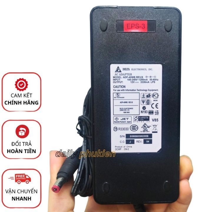 Adapter nguồn màn hình Acer, HP 12V 3.33A