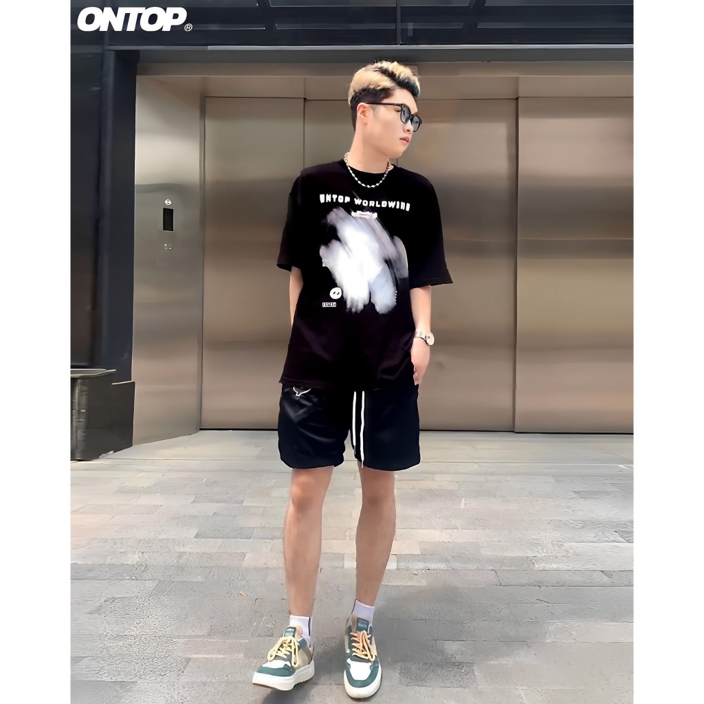 Áo thun ONTOP Cotton 250gsm Unisex Tay Lỡ Nam Nữ