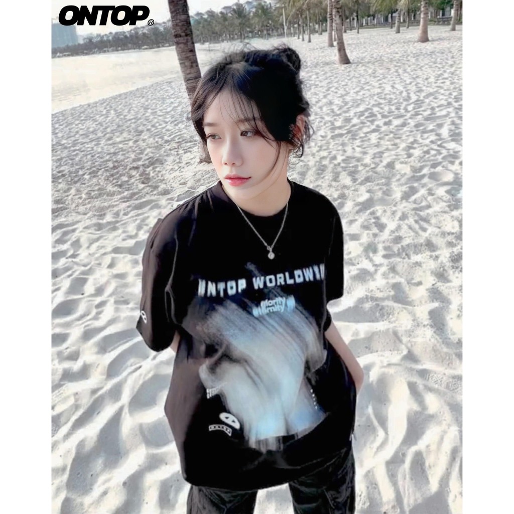 Áo thun ONTOP Cotton 250gsm Unisex Tay Lỡ Nam Nữ