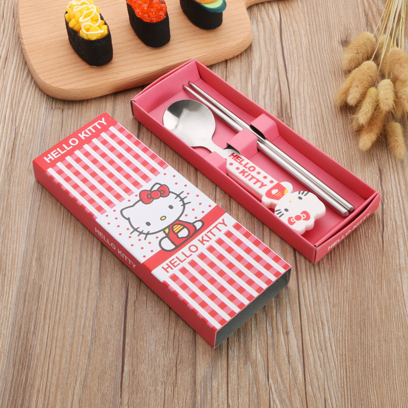 Set đũa thìa hoạt hình cho bé nhiều mẫu, set 1 đũa 1 thìa siêu dễ thương cho bé