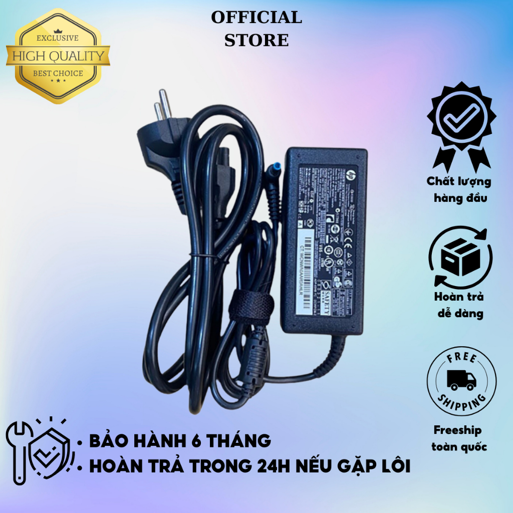Sạc Laptop HP 18.5v - 3.5a / 19v - 4.74a / 19.5v - 4.62a, 65w - 90w Zin Siêu rẻ New 100% Bảo Hành 12 Tháng