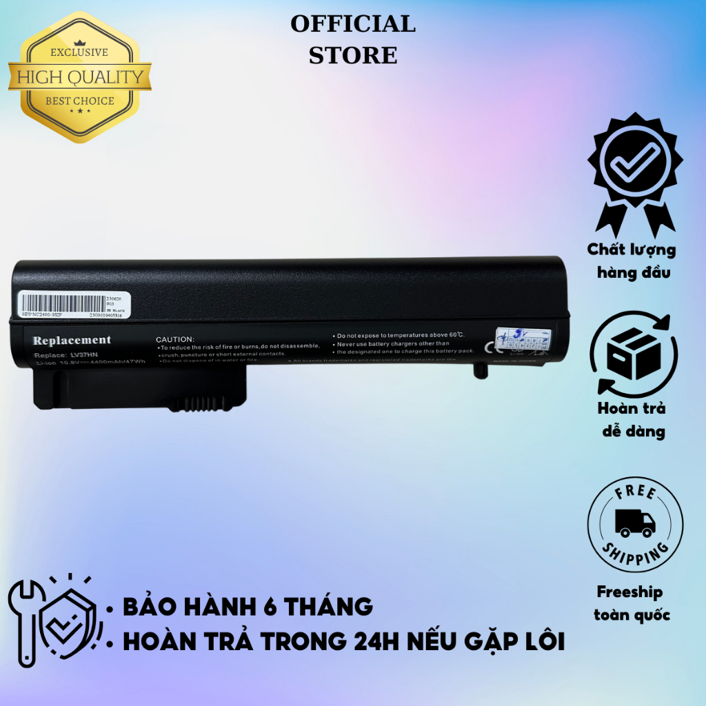 PIN HP NC2400 - 6 CELL TƯƠNG THÍCH:Elitebook NC2400 NC2410 2510P 2530P 2540P