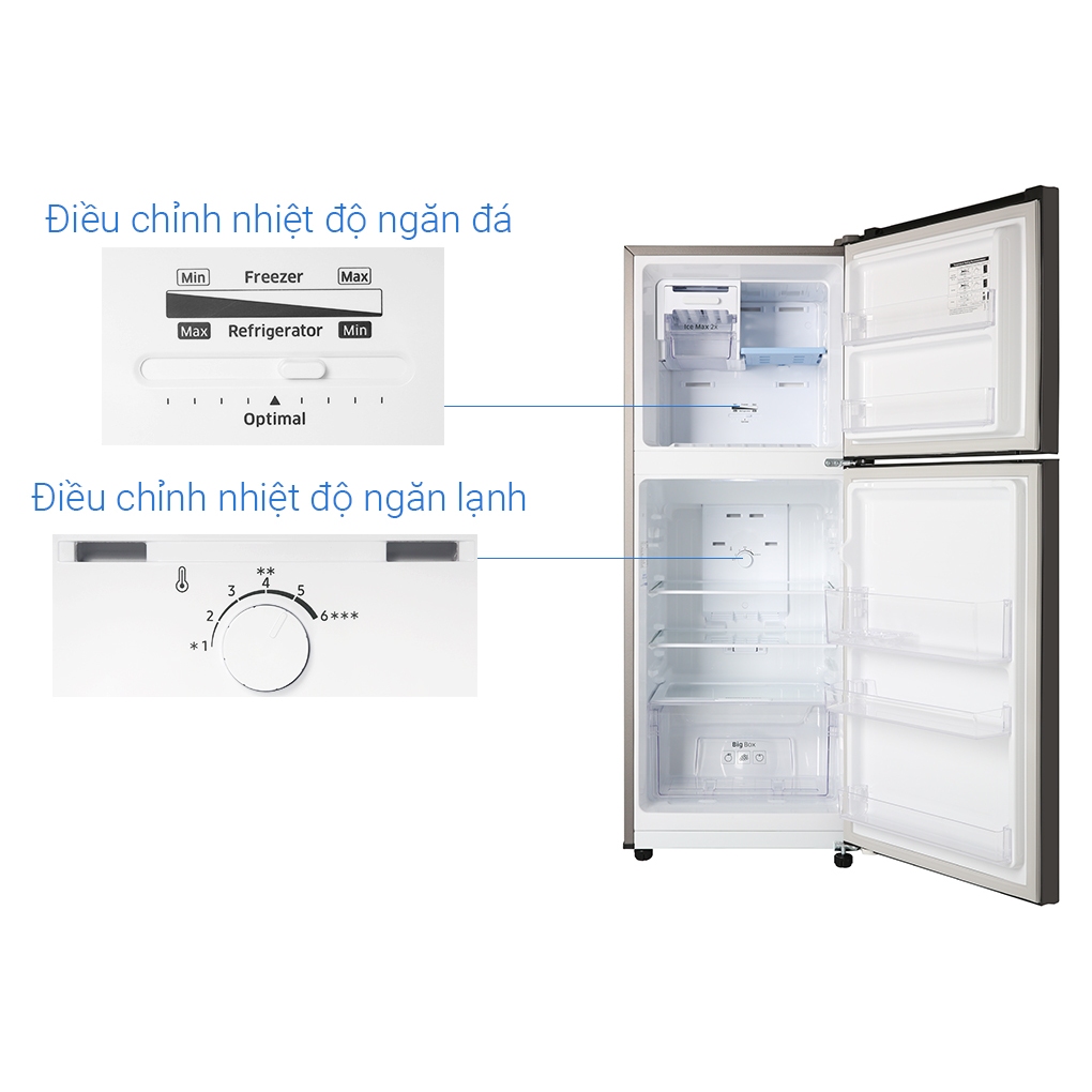 Tủ lạnh Samsung Inverter 208 lít RT20HAR8DBU/SV - Miễn phí giao + lắp Toàn Quốc