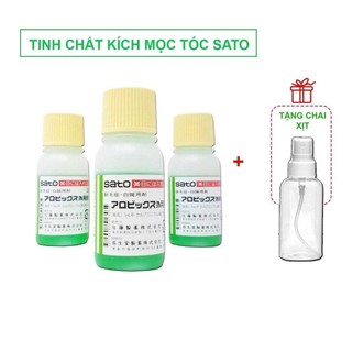 TẶNG CHAI XỊT-1 LỌ TINH CHẤT DƯỠNG KÍCH THÍCH MỌC TÓC THẢO DƯỢC SATO NHẬT BẢN 30ML