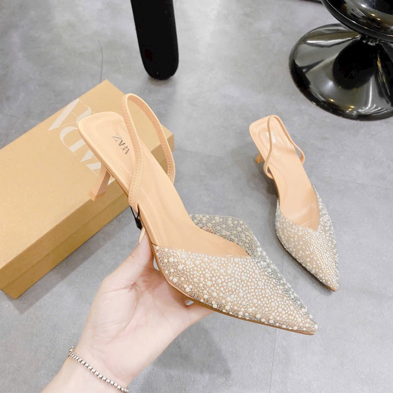 SANDAL ZR MŨI ĐÍNH NGỌC
