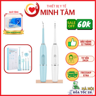  Máy lấy cao răng tại nhà 2 trong 1 kèm bàn chải điện sạc không dây máy cạo cao răng đa năng HB75 