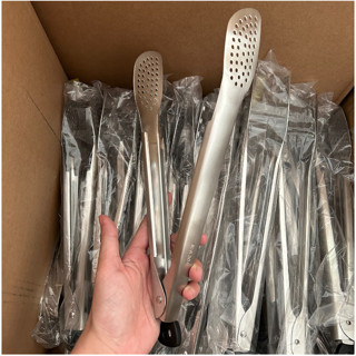 Cây Kẹp Gắp Bánh Khoét Lỗ INOX 304 LOẠI DÀY ĐẸP Dài 31,5cm Rộng 4cm Nặng 131gr  Kẹp Đồ Chiên - Kẹp Bánh Mì