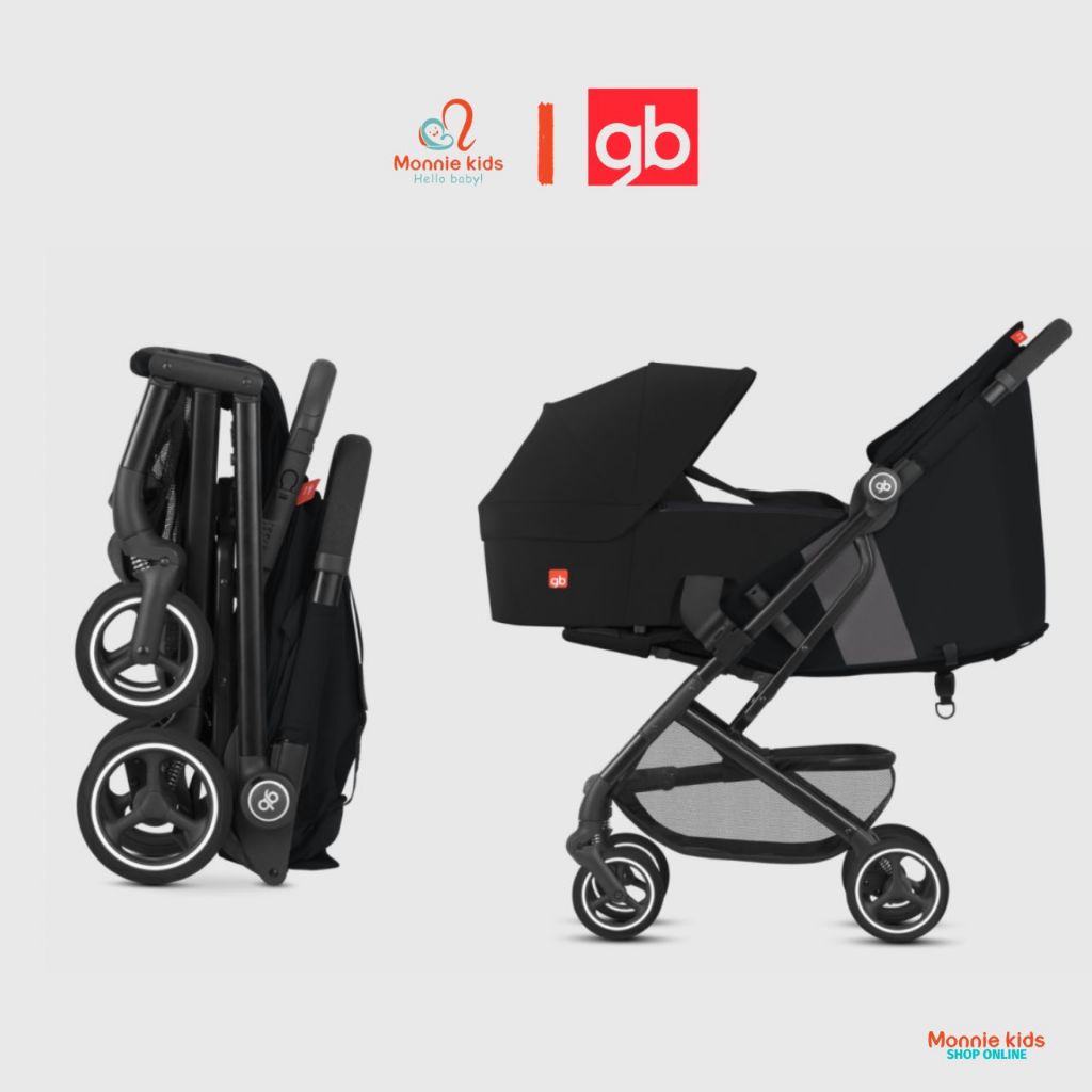 Xe đẩy gấp gọn GB Qbit + All-City cho bé 0m+, xe đẩy du lịch siêu nhẹ đa năng - Monnie Kids