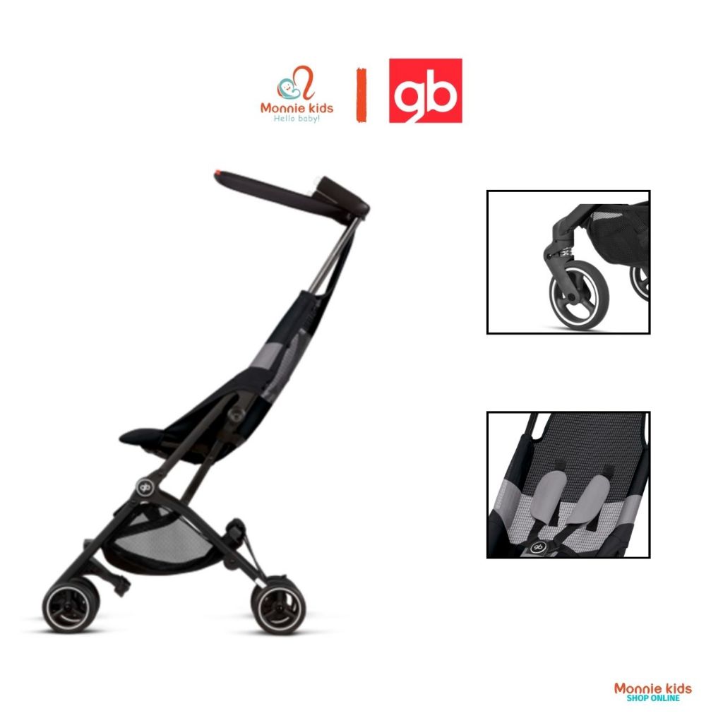 Xe đẩy gấp gọn GB Pockit Air All-Terrain cho bé 6m+, xe đẩy trẻ em siêu nhẹ chất liệu cao cấp