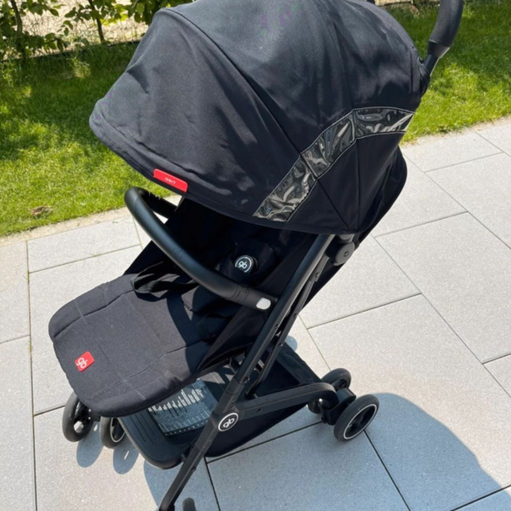 Xe đẩy gấp gọn GB Qbit + All-Terrain cho bé 0m+, xe đẩy trẻ em cao cấp có mái che siêu nhẹ