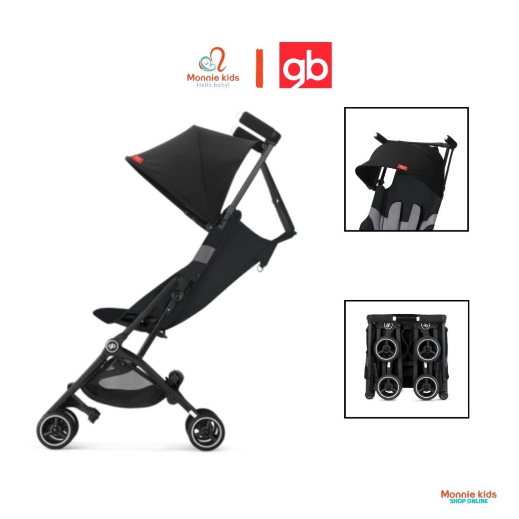 Xe đẩy gấp gọn GB Pockit + All-Terrain cho bé 6m+, xe đẩy du lịch chất liệu cao cấp siêu nhẹ