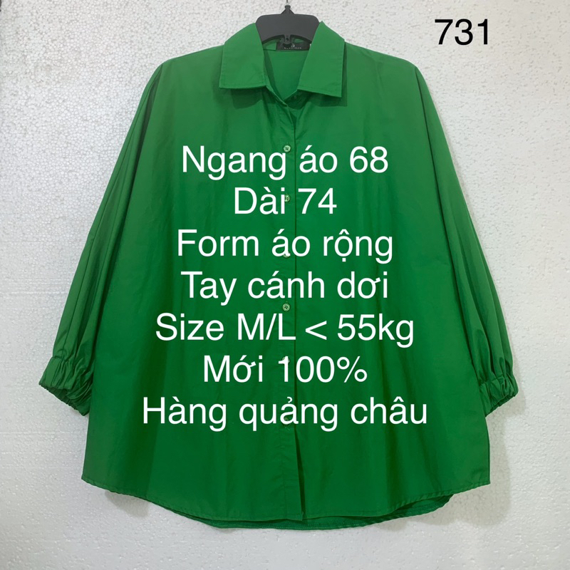 Thanh lý / 2hand/ pass đồ cá nhân áo sơ mi from rộng, sơ mi nữ rộng, sơ mi xanh lá