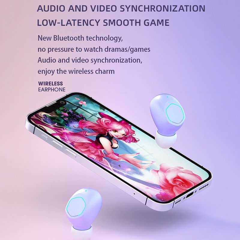 Tai nghe bluetooth không dây S P M21 tws 5.2 cảm ứng có mic phone điện thoại nhét tai