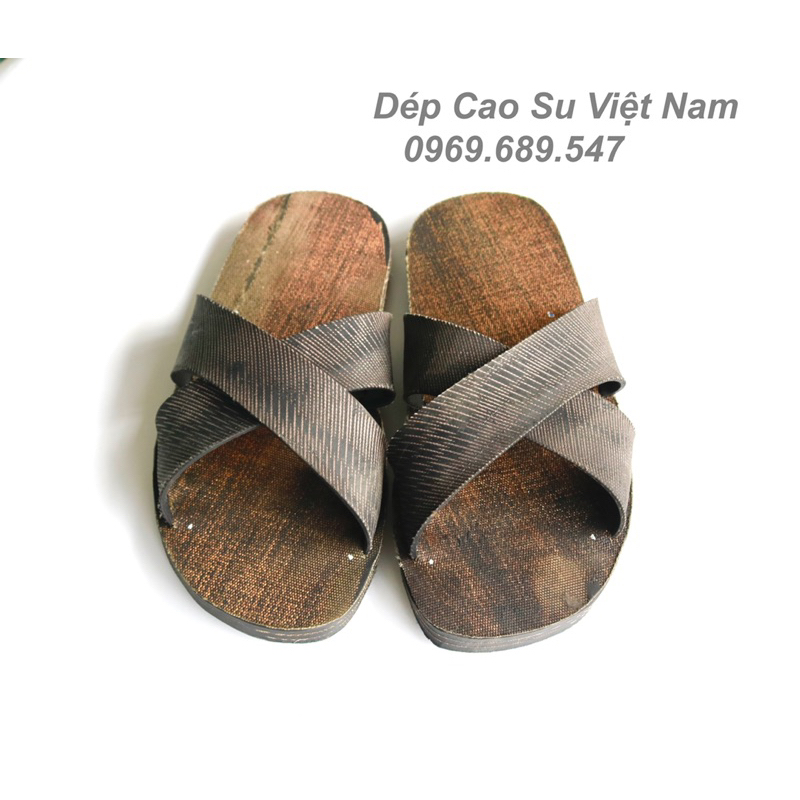 Dép Lê Cao Su Bố Vải Mài DL23 - Dép Cao Su Việt Nam