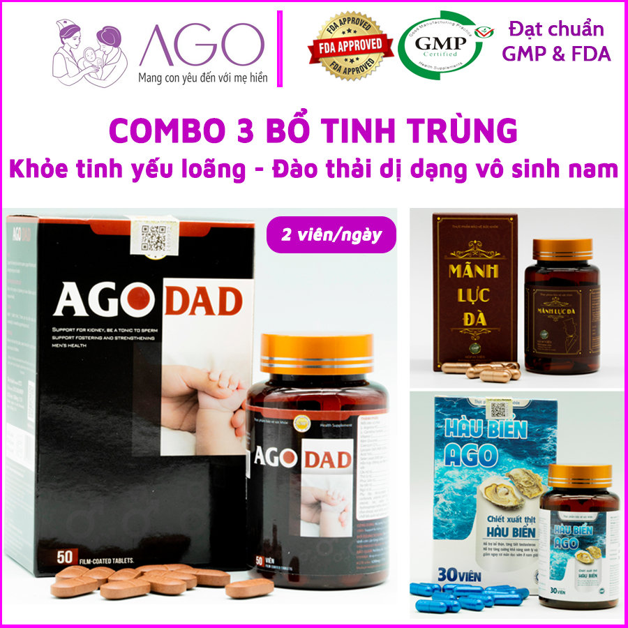 Combo bổ thận sinh tinh X90, nuôi TINH TRÙNG yếu, loãng khó có con, vô sinh nam, tăng cường sinh lý chống dị dạng sảy