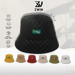 Nón tai bèo ❤️ Mũ BUCKET vành cụp thêu tem Let Enjoy chất kaki cao cấp form unisex nam nữ N58