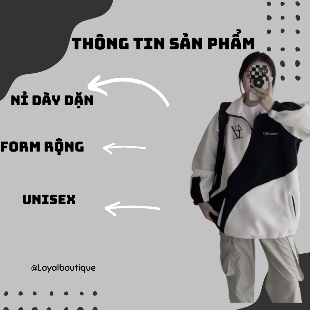 Áo khoác nỉ nam nữ unisex Loyal form rộng áo in chữ trước và sau có túi phía trước