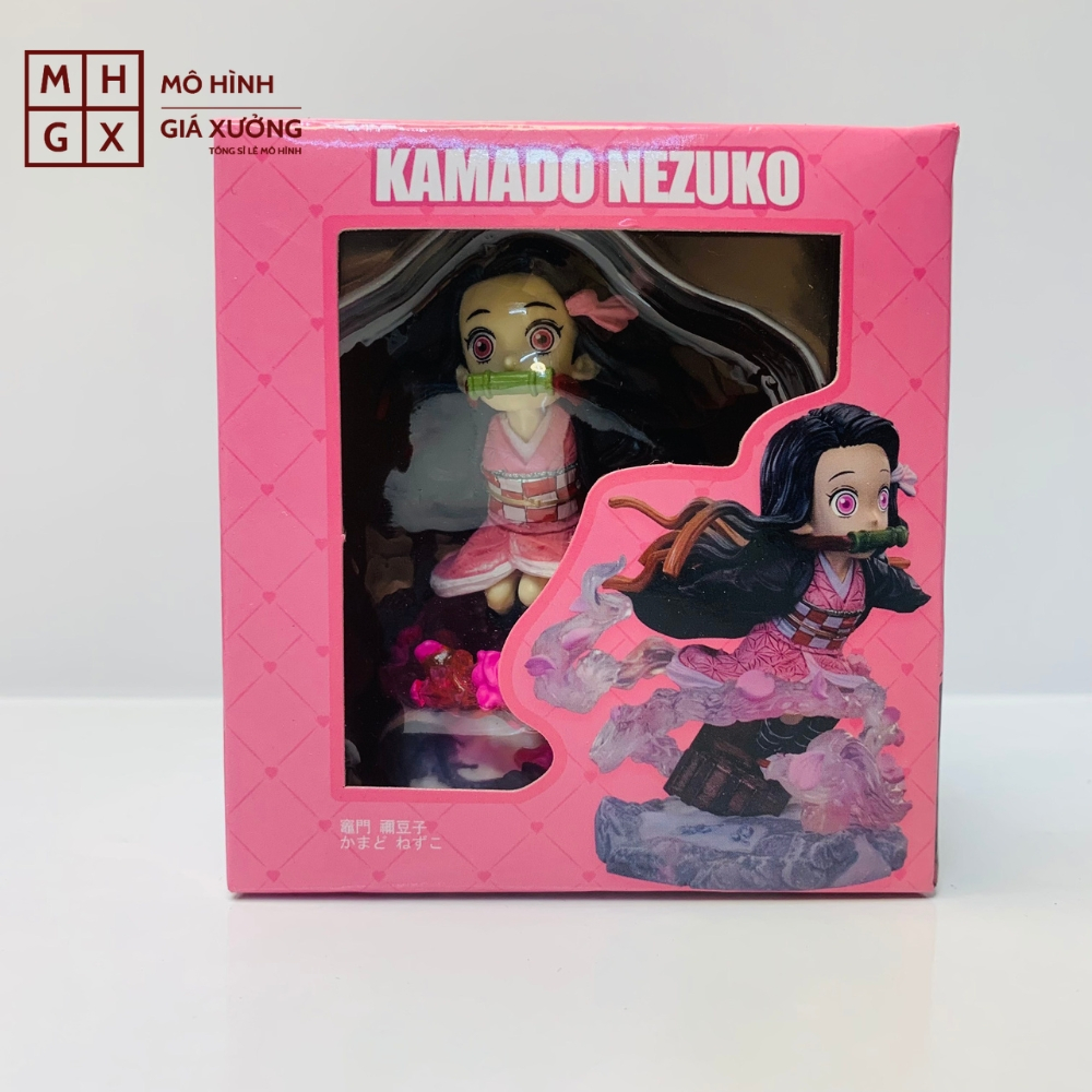 Mô Hình Kimetsu No Yaiba nezuko chiến đâu - Cao 8cm - nặng 100gram - Figure Thanh gươm diệt quỷ - Có Vỏ Hộp màu