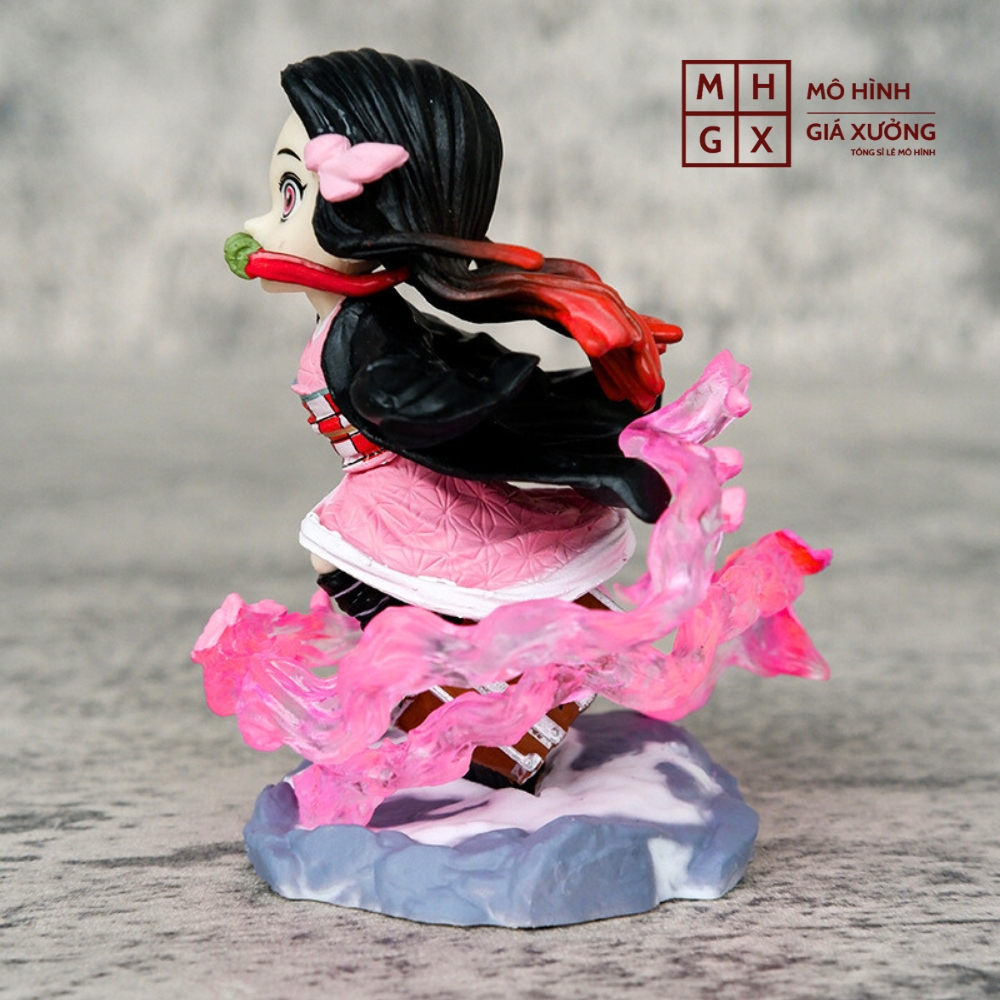 Mô Hình Kimetsu No Yaiba nezuko chiến đâu - Cao 8cm - nặng 100gram - Figure Thanh gươm diệt quỷ - Có Vỏ Hộp màu