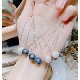 DÂY CHUYỀN BI BẠC MẶT ĐÁ XI BẠCH KIM