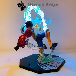 Mô hình Luffy gear 2 haki hàng thường đế không chữ có led USB - Bộ Fzero - ONE PIECE - No Box - Nghiện Nhựa