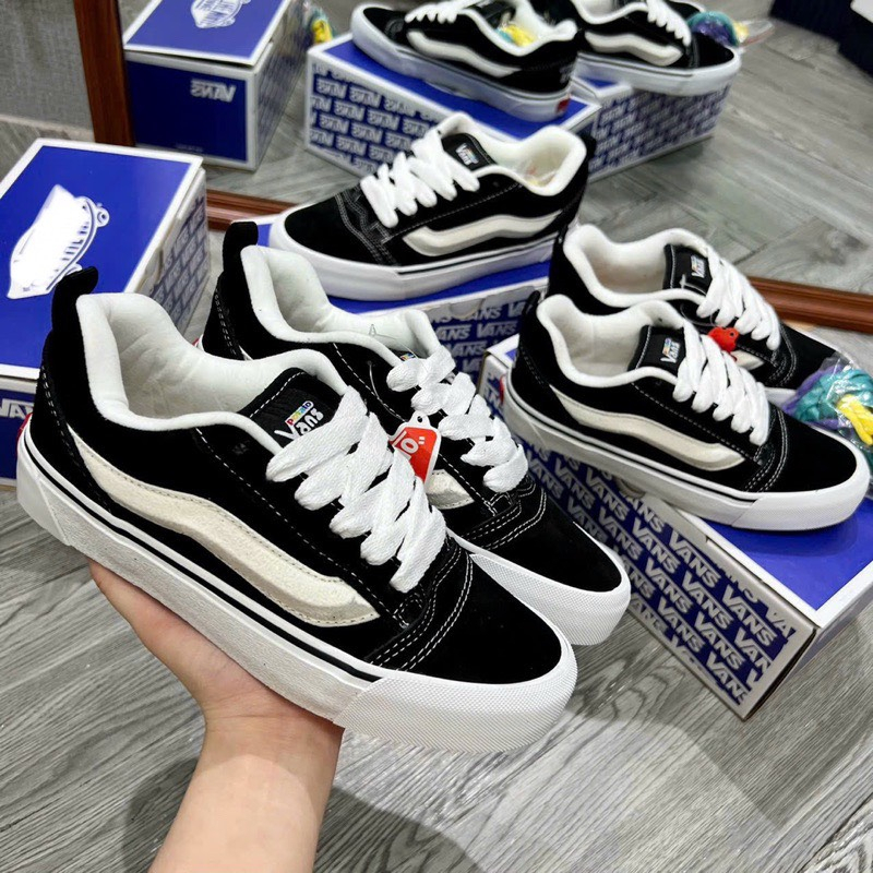 Giày Vans Knu Skool Potato Black Siêu Hot 2023 Bản Đẹp Dành Cho Học Sinh Sinh Viên Hàng Full Box