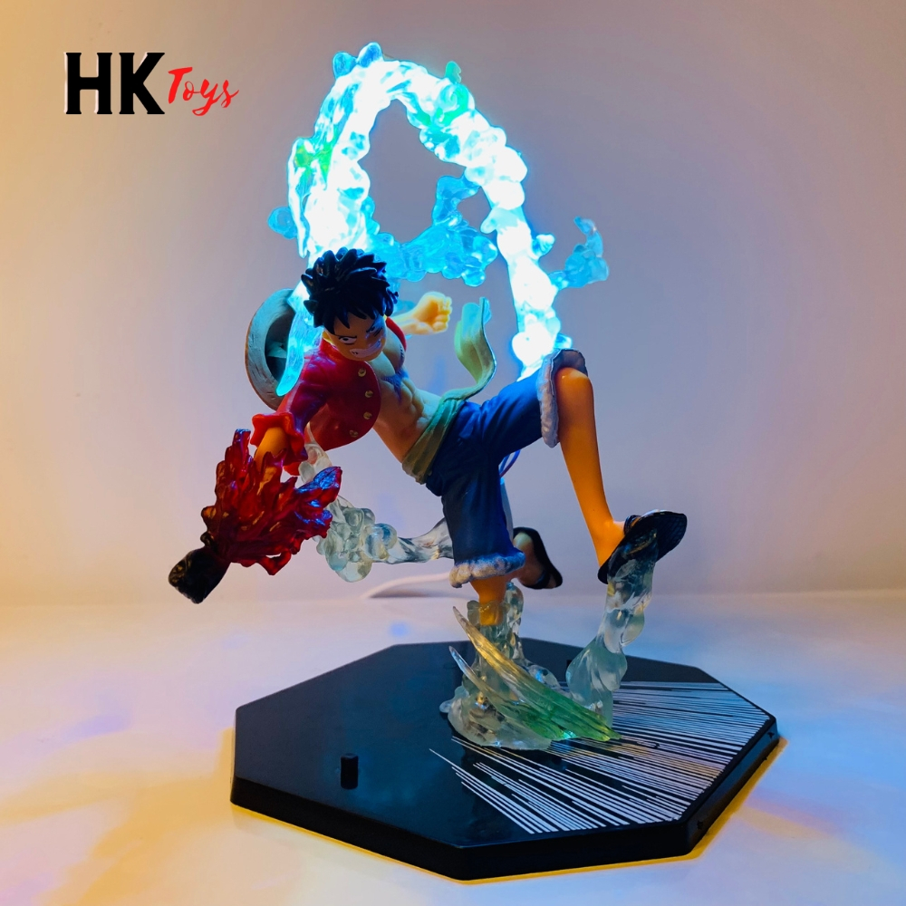 Mô hình Luffy gear 2 haki hàng thường đế không chữ có led USB - Bộ Fzero - ONE PIECE - No Box - HKTOYS