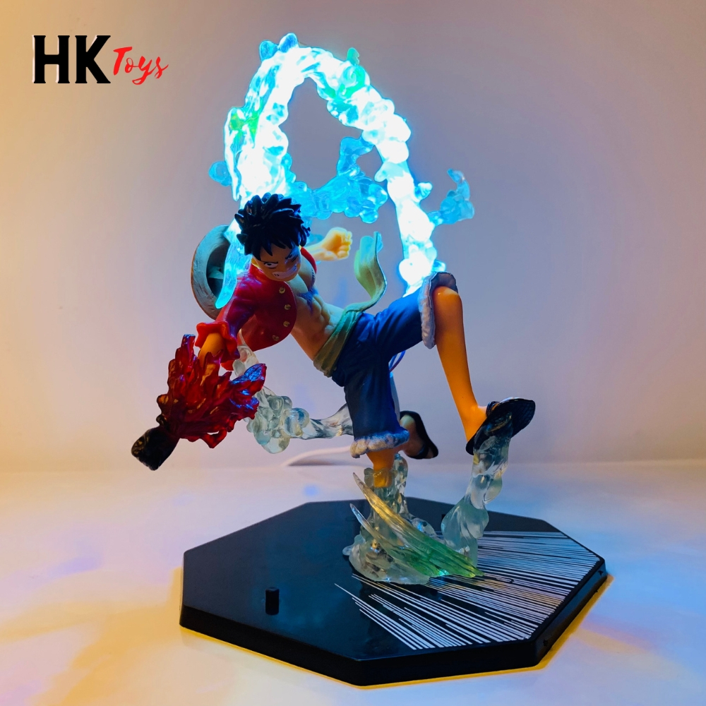 Mô hình Luffy gear 2 haki hàng thường đế không chữ có led USB - Bộ Fzero - ONE PIECE - No Box - HKTOYS