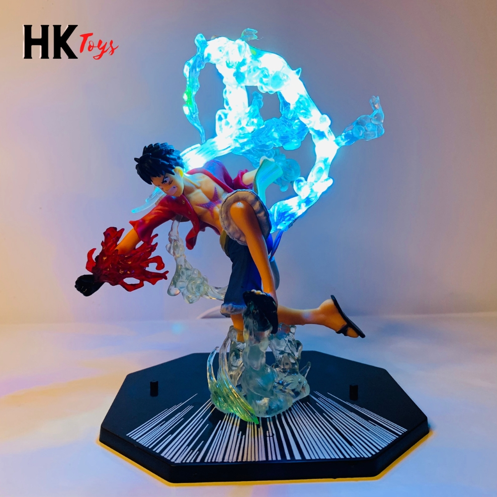 Mô hình Luffy gear 2 haki hàng thường đế không chữ có led USB - Bộ Fzero - ONE PIECE - No Box - HKTOYS