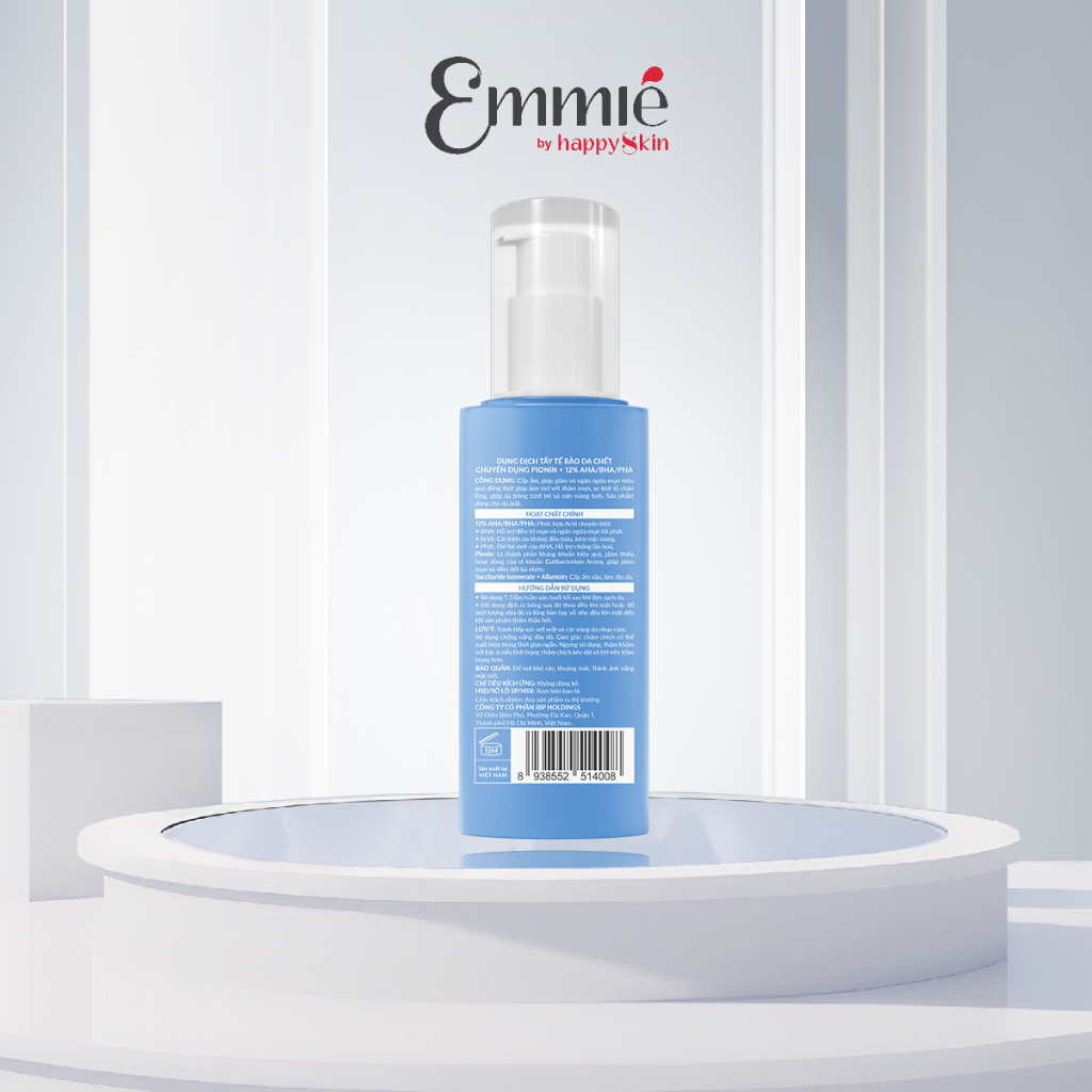 Toner Emmié By Happyskin Pionin + 12% aha/bha/pha 120ml