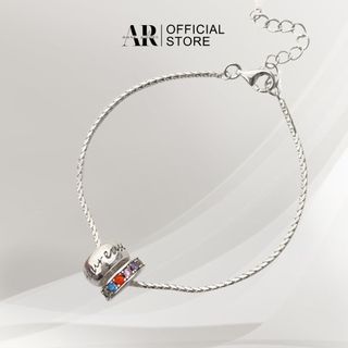 Lắc tay bạc Heureuse vòng tay Hạnh Phúc-Aura Silver-LT11