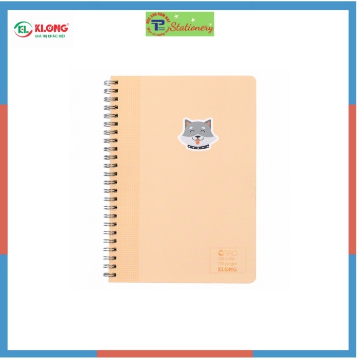 Sổ klong lò xo kép caro, kẻ ngang A5- 120 trang Klong - MS: 535, 537