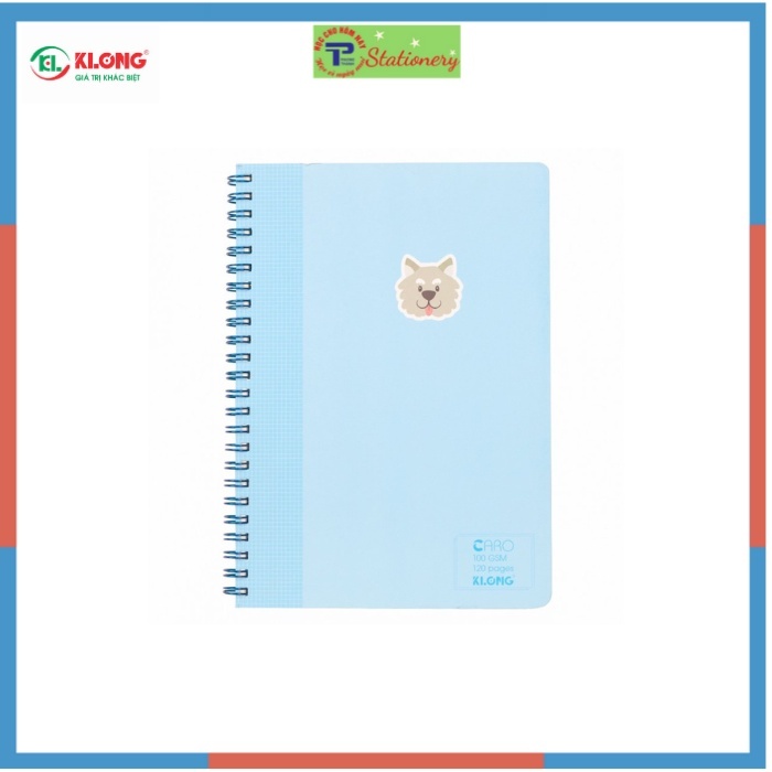 Sổ klong lò xo kép caro, kẻ ngang A5- 120 trang Klong - MS: 535, 537