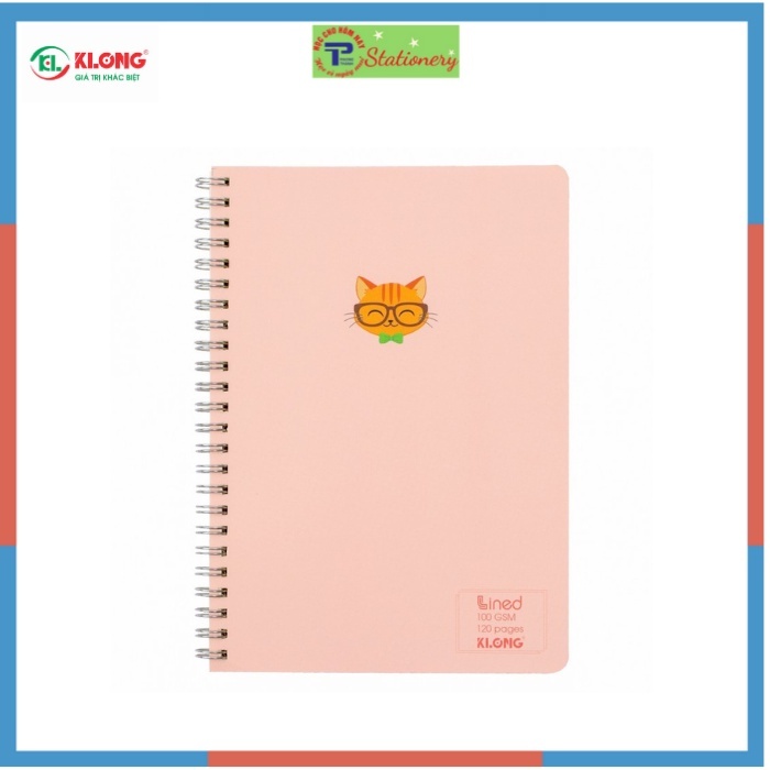 Sổ klong lò xo kép caro, kẻ ngang A5- 120 trang Klong - MS: 535, 537