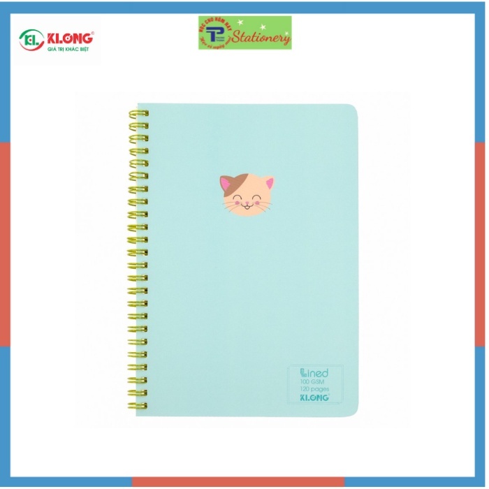 Sổ klong lò xo kép caro, kẻ ngang A5- 120 trang Klong - MS: 535, 537