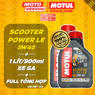 [MTVV] Dầu nhớt xe tay ga MOTUL Scooter POWER LE 4T 5W40 SN MB 800ml & 1 Lít Tổng hợp toàn phần<END>