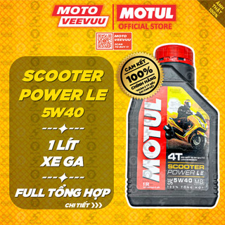 [MTVV] Dầu nhớt xe tay ga MOTUL SCOOTER POWER LE 4T 5W40 SN MB 1 Lít Tổng hợp toàn phần<END>