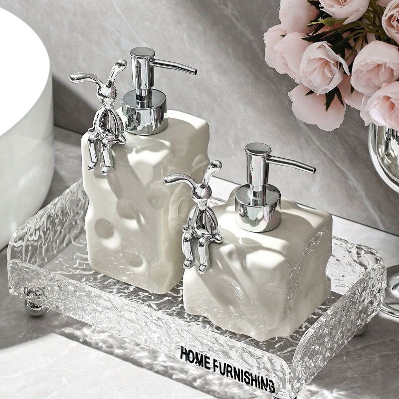 Thỏ trang trí decor dán trên hộp giấy, chai lọ