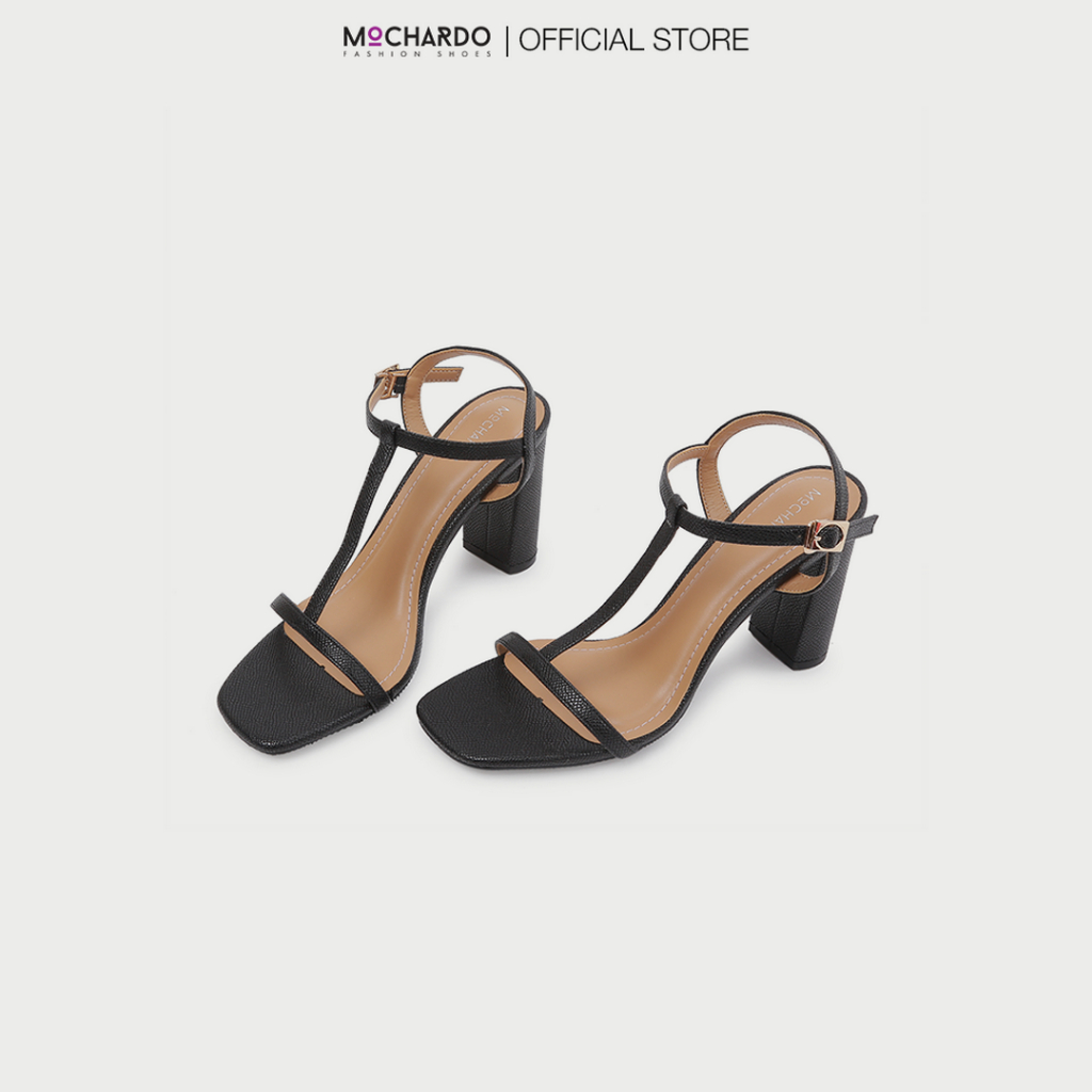 Sandal Nữ Cao Gót Vuông MOCHARDO THD-5 Quai Ngang Basic 9cm