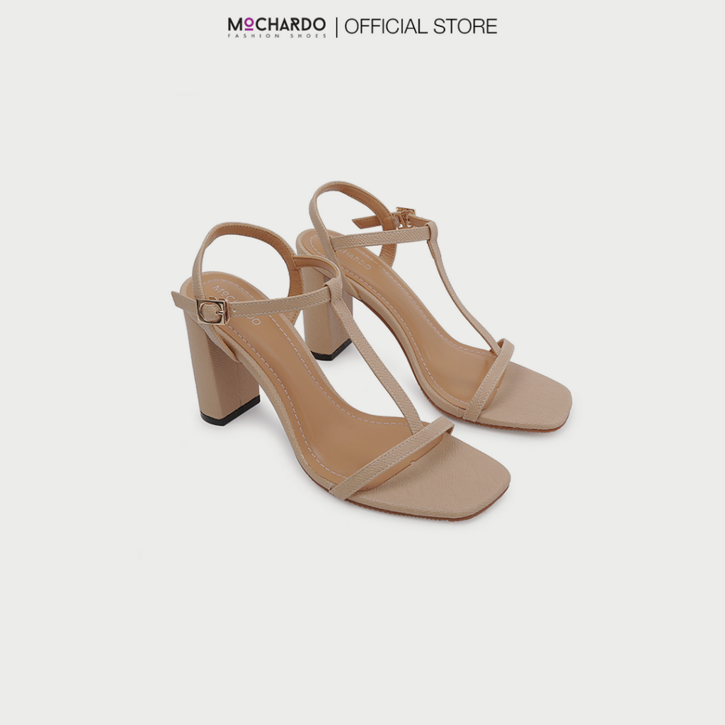 Sandal Nữ Cao Gót Vuông MOCHARDO THD-5 Quai Ngang Basic 9cm