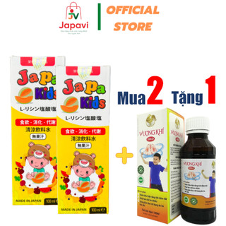 Combo mua 2 siro ăn ngon Japa kids orihiro tặng 1 vượng khí gold lọ 100ml cải thiện tầm vóc cho bé hỗ trợ biếng ăn tăng