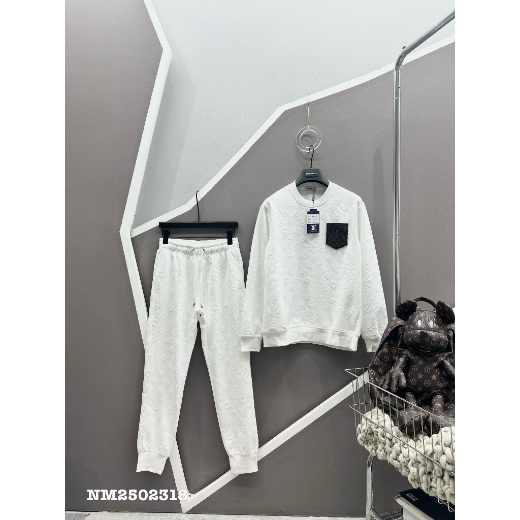 Bộ nỉ thu đông BND50 thời trang nam nữ cao cấp hình thêu túi nổi cá tính